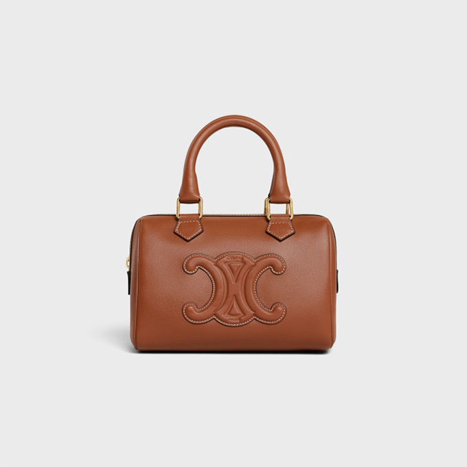 celine cuir triomphe small leather boston bag